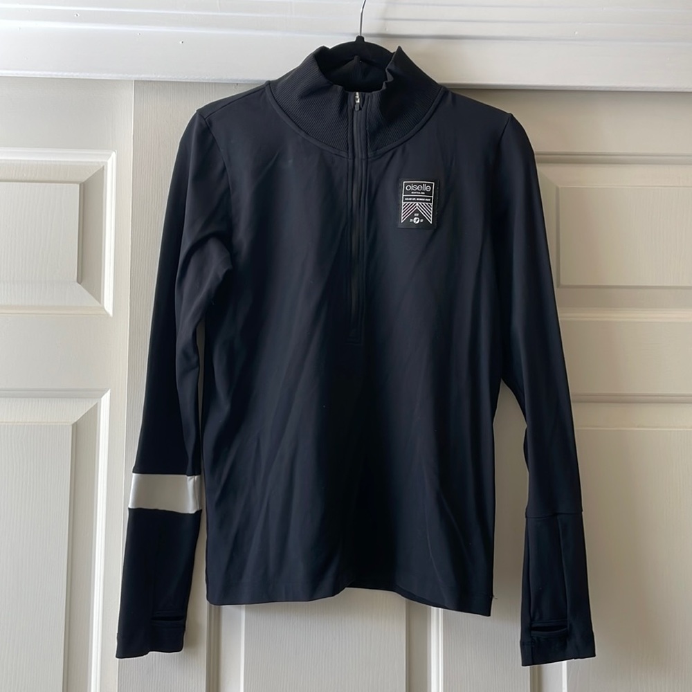 Oiselle Black Quarter-Zip Top